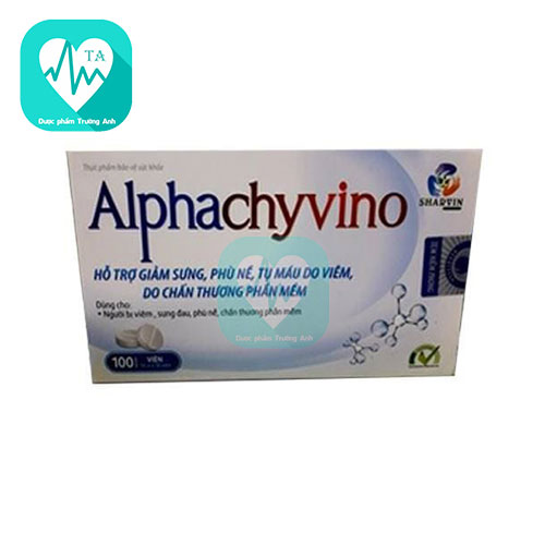 Alphachyvino Herbitech - Giúp giảm sưng, phù nề do chấn thương