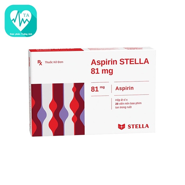 Aspirin Stella 81mg - Thuốc điều trị nhồi máu cơ tim và đột quỵ hiệu quả