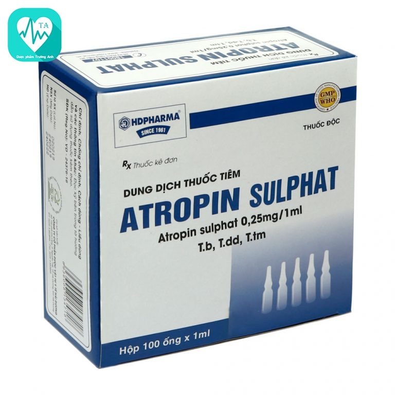 Atropin Sulphat HDPharma - Thuốc điều trị viêm loét dạ dày- tá tràng hiệu quả