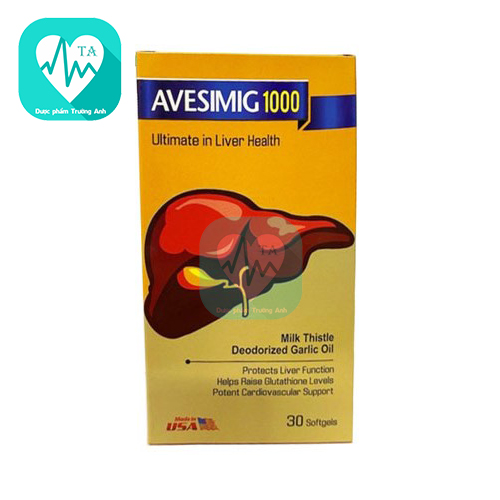Avesimig 1000 Invapharm - Hỗ trợ tăng cường giải độc gan