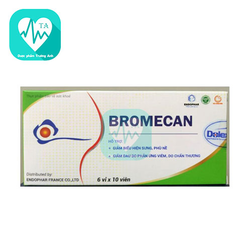 Bromecan Dolexphar - Giúp giảm đau, giảm sưng, phù nề 