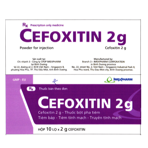 Cefoxitin 2g Imexpharm - Thuốc điều trị nhiễm khuẩn hiệu quả