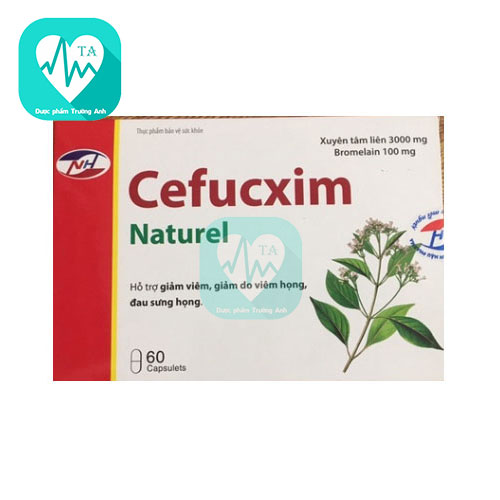 CEFUCXIM NATUREL - Hỗ trợ giảm viêm do viêm họng
