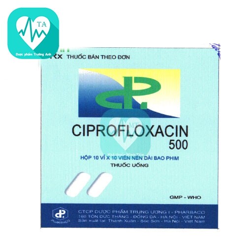 Ciprofloxacin 500mg Pharbaco - Thuốc điều trị nhiễm khuẩn hiệu quả