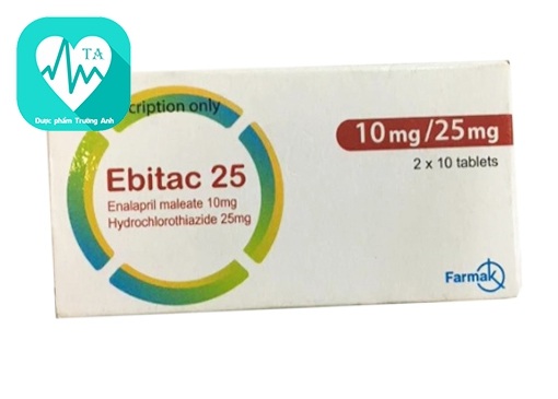 Ebitac 25 - Thuốc điều tri cao huyết áp hiệu quả của Ukraine