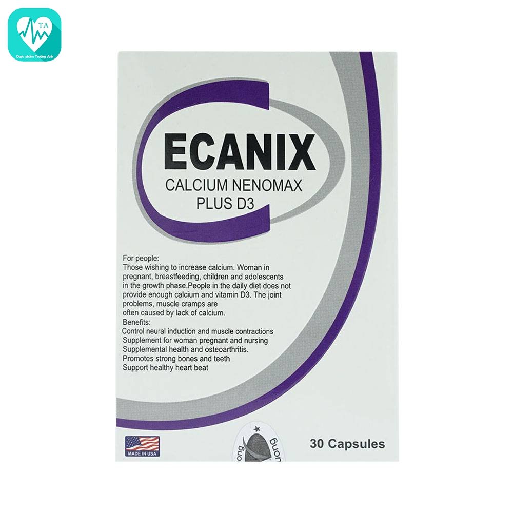Ecanix - Giúp bổ sung vitamin và canxi hiệu quả của USA