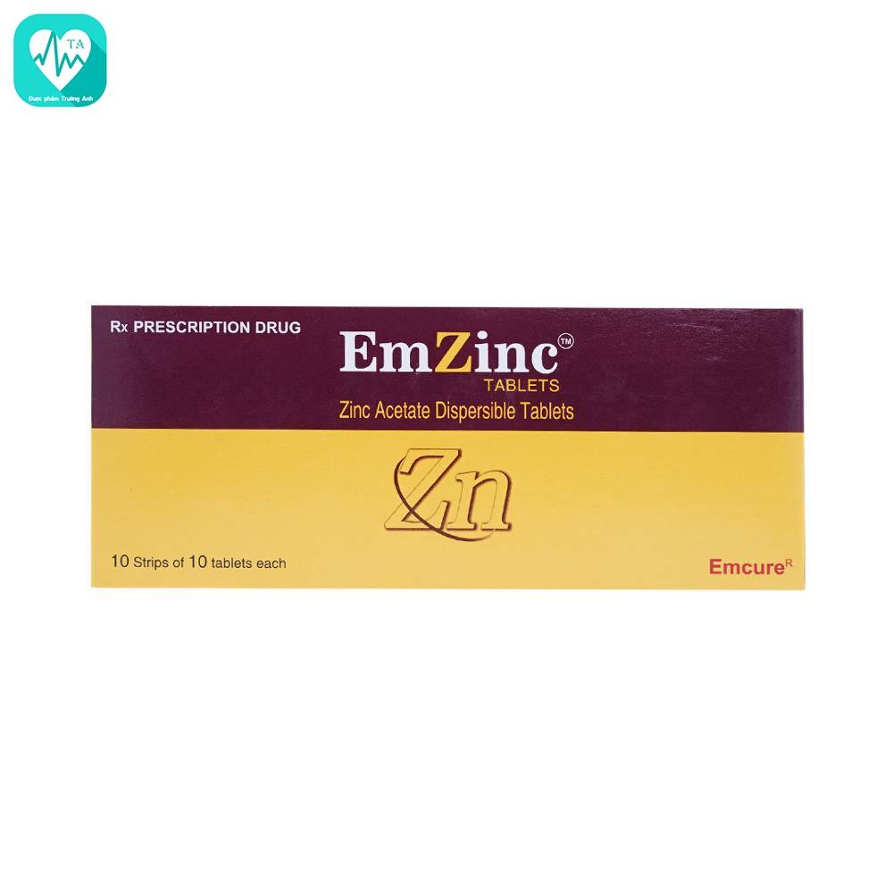 Emzinc 20mg - Thuốc điều trị tiêu chảy hiệu quả của India