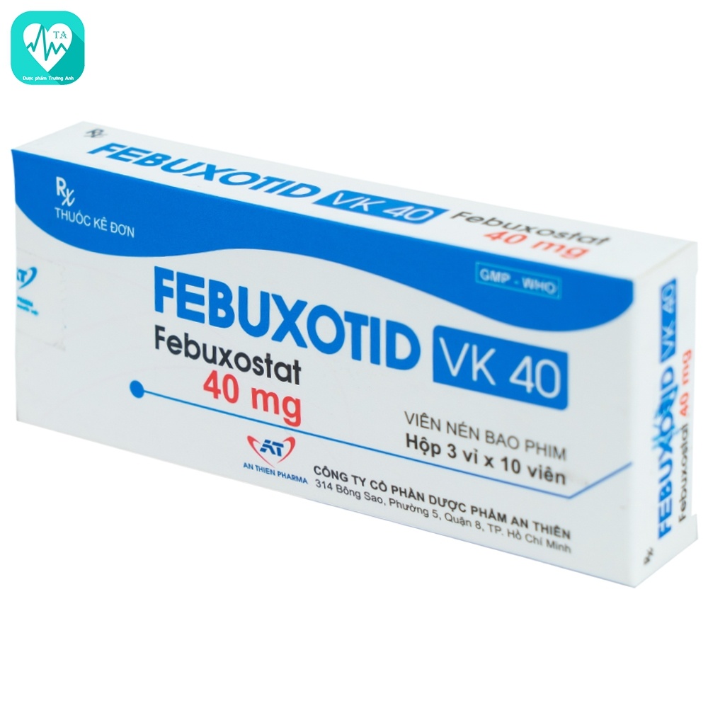 Febuxotid 40 - Thuốc điều trị tăng acid uric máu mãn tính hiệu quả