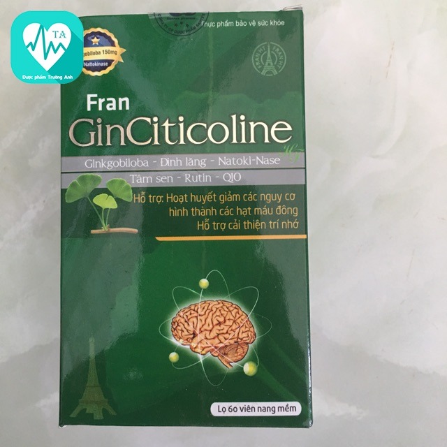 Fran GinCiticoline - Giúp lưu thông khí huyết, cải thiện trí nhớ hiệu quả