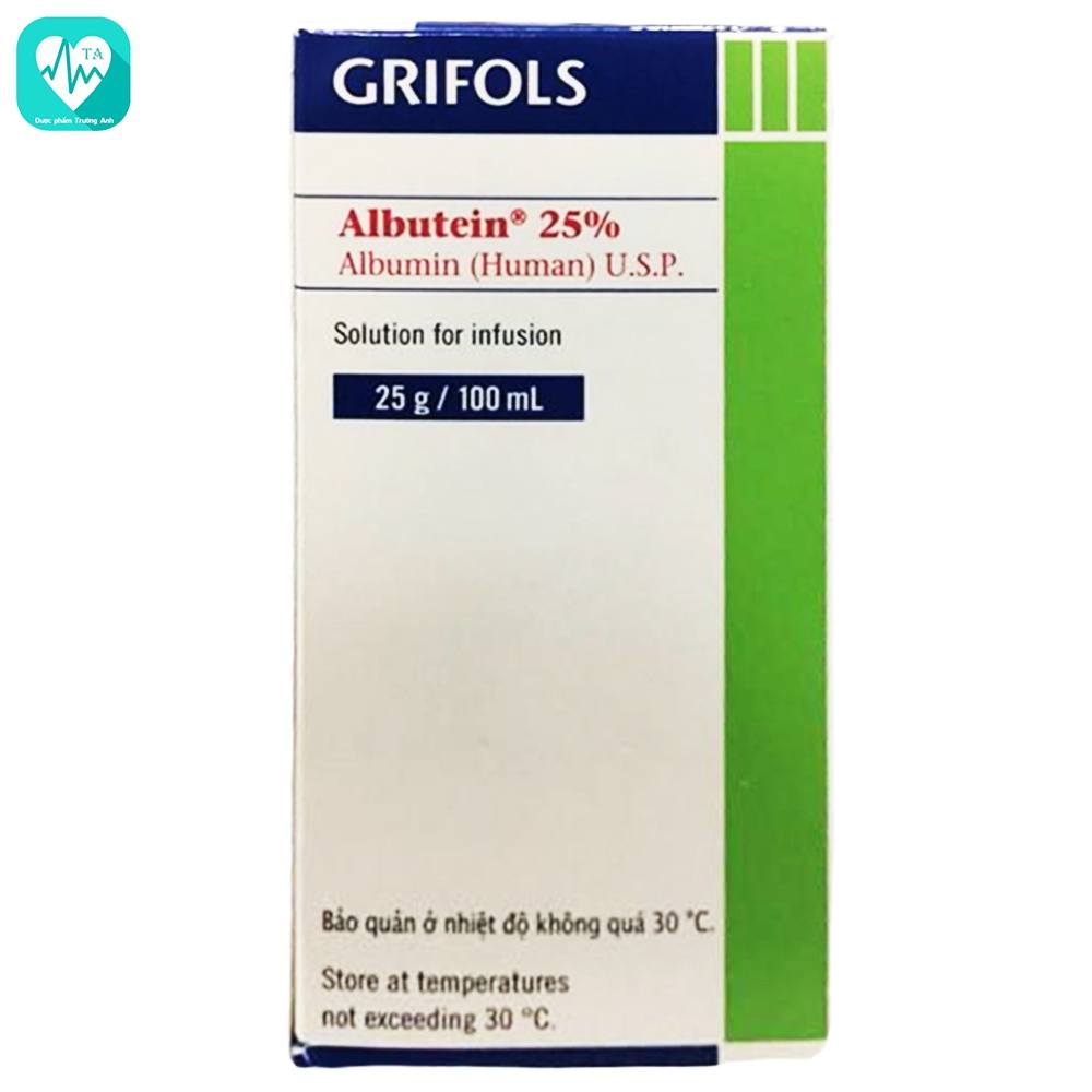Grifols Albutein 25% 100ml - Thuốc điều trị sốc giảm thể tích hiệu quả của Mỹ