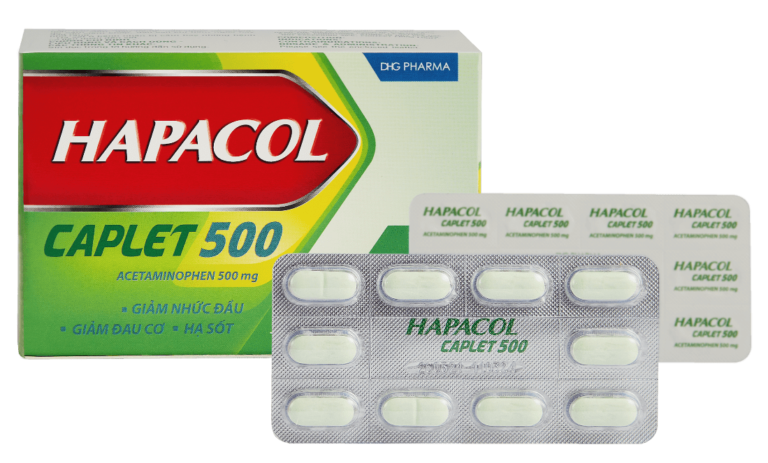 Hapacol Caplet 500 - Thuốc giúp giảm đau và hạ sốt hiệu quả