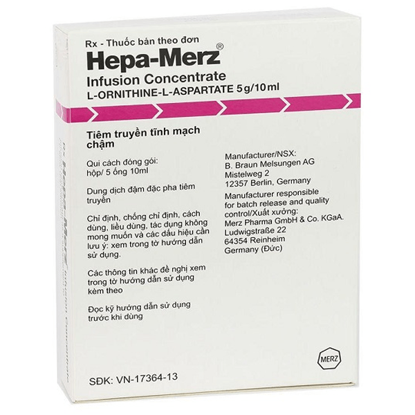 Hepa-Merz 5ml - Thuốc điều trị viêm gan cấp tính của Germanny