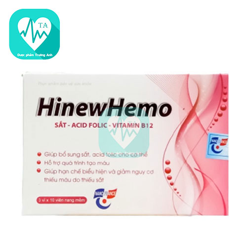 HinewHemo Vinphaco - Hỗ trợ cải thiện thiếu máu do thiếu sắt