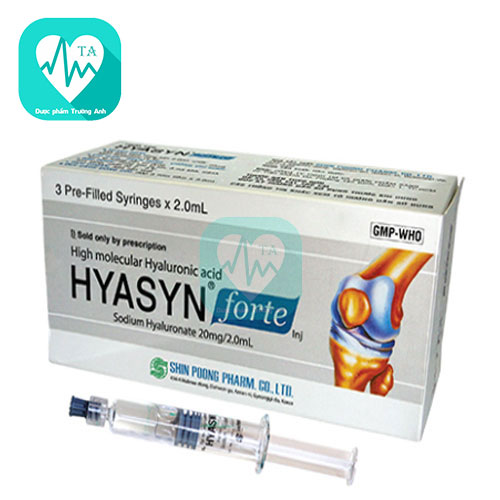 Hyasyn Forte 20mg/2ml - Điều trị viêm khớp gối hiệu quả