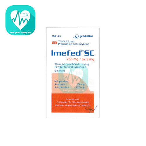 Imefed SC 250mg/62,5mg Imexpharm - Thuốc điều trị nhiễm trùng
