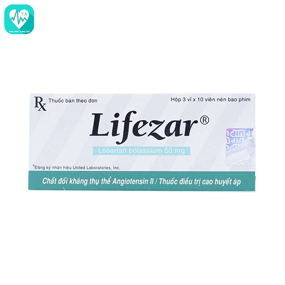  Lifezar 50mg - Thuốc điều trị tăng huyết áp của United International Pharma