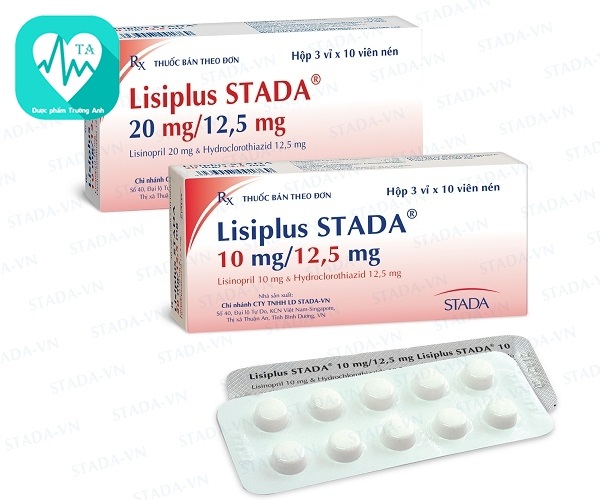 Lisiplus Stada 20mg/12,5mg - Thuốc điều trị tăng huyết áp của STELLA