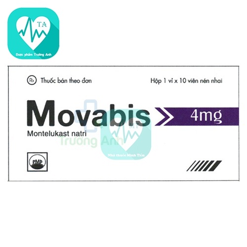 Movabis 4mg Pymepharco - Thuốc điều trị bệnh hen suyễn hiệu quả