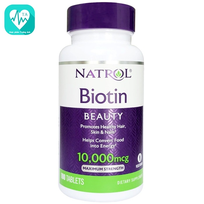 Natrol Biotin Beauty 10000mcg - Giúp nuôi dưỡng tóc và móng tay hiệu quả