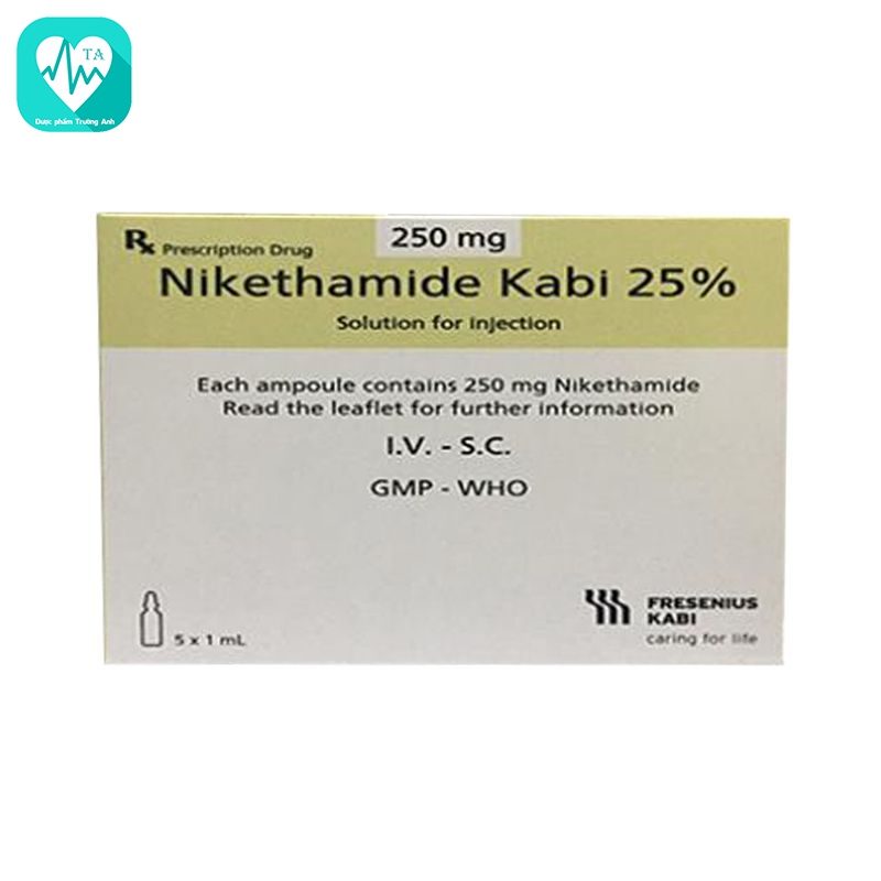 Nikethamide Kabi 25% - Thuốc điều trị trường hợp sốc ngộ độc hiệu quả