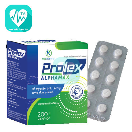 Prolex Alphamax - Hỗ trợ giảm các triệu chứng viêm, phù nề
