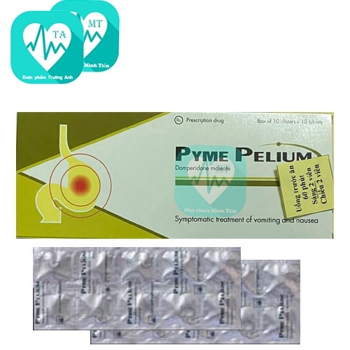 PymePelium 10mg Pymepharco - Thuốc điều trị chứng nôn, buồn nôn hiệu quả