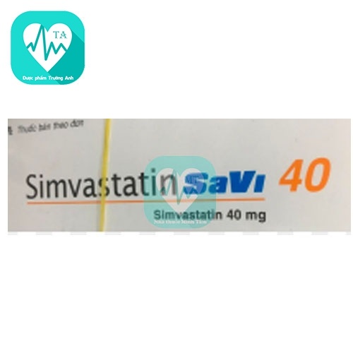Simvastatin Savi 40 - Thuốc điều trị giảm mỡ máu hiệu quả