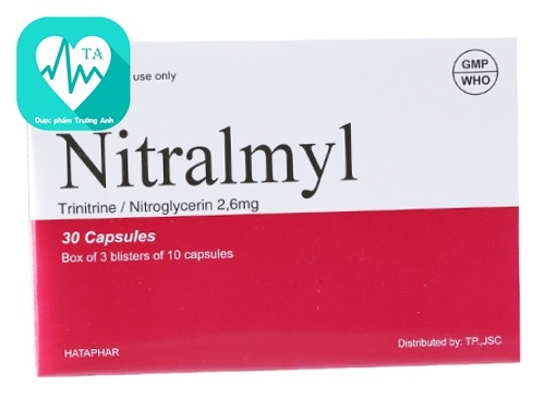 Nitralmyl 0,6 - Thuốc điều trị dự phòng cơn đau thắt ngực hiệu quả