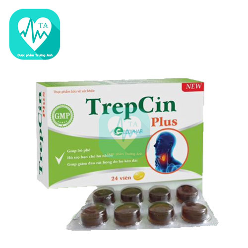 Trepcin Plus - Giúp bổ phế, giảm ho, giảm đau rát họng