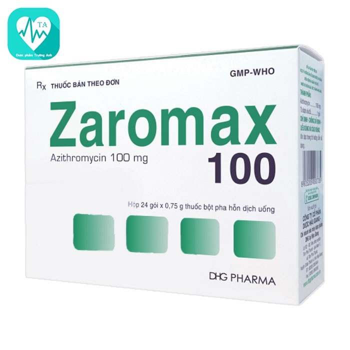 Zaromax 100 - Thuốc điều trị nhiễm khuẩn hiệu quả của DHG PHARMA